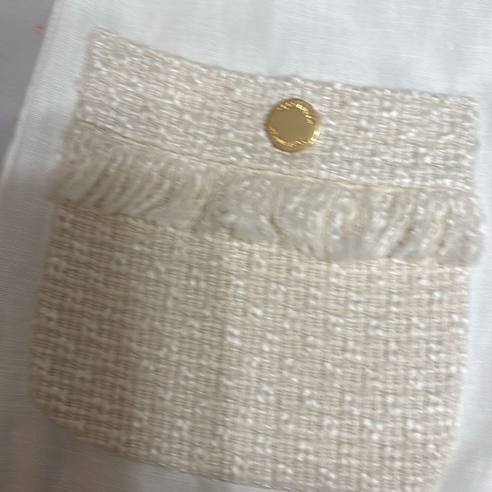 TORY BURCH Boho Cream Linen Blend
Dress Button Pockets Women's Size 2 - Picture 8 of 10